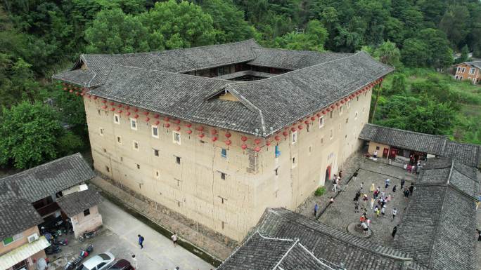 福建土楼南靖和贵楼航拍