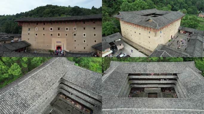 福建土楼南靖和贵楼航拍