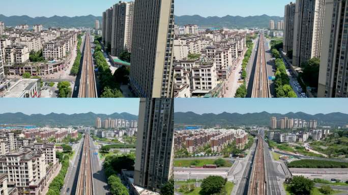 重庆科学城 重庆地铁一号线航拍