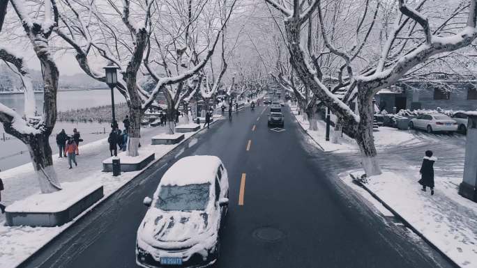 杭州北山街雪景