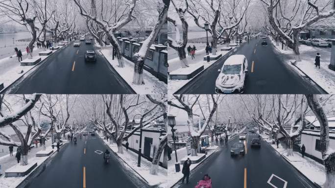 杭州北山街雪景