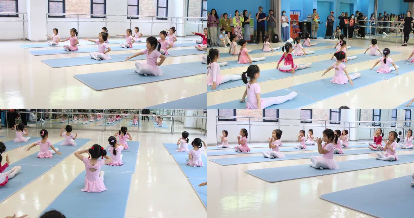 【合集】练习舞蹈的小女孩形体训练老师示范