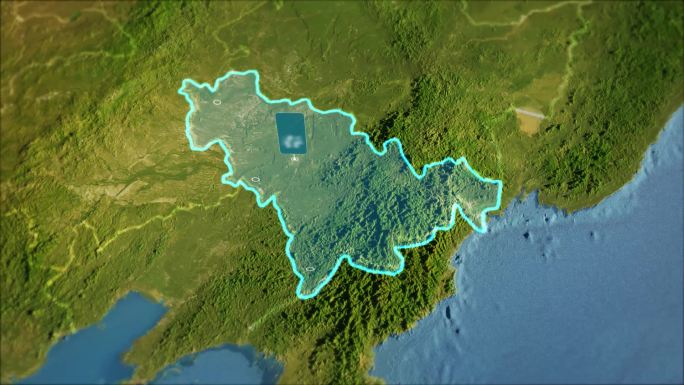 吉林 3d立体地图 中国写实地形 东北