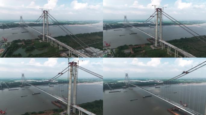 建设中的南京长江六桥