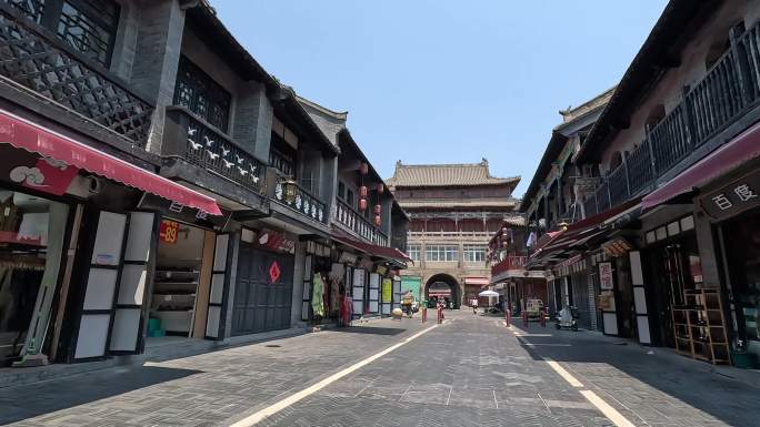 城门楼行走 古代建筑 古街旅游亳州