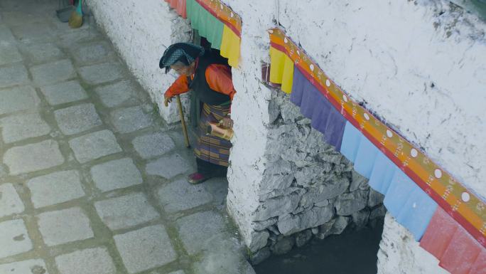 西藏地区 高原地区 石头房 石板呼 石块