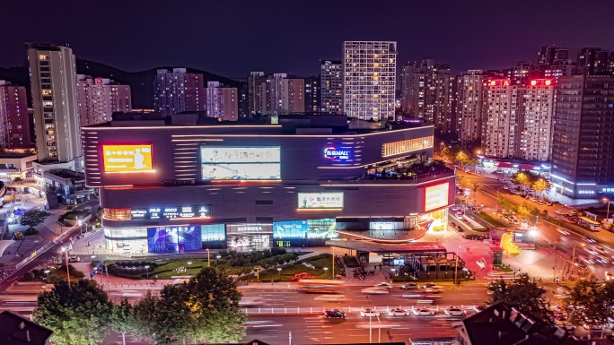 青岛凯德MALL新都心夜景延时