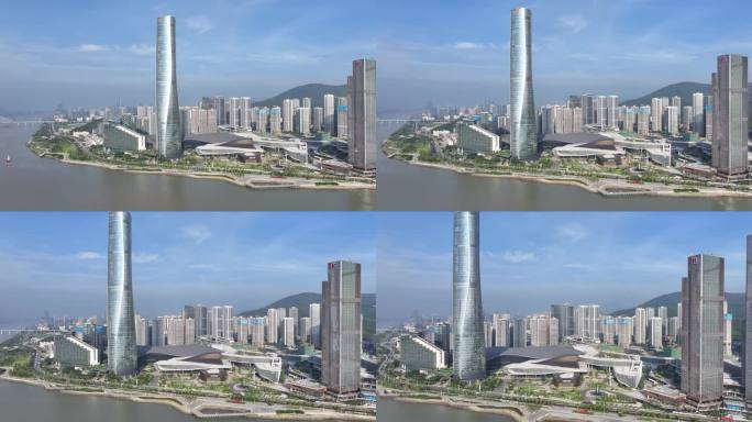 珠海中心大厦国际会展中心航拍