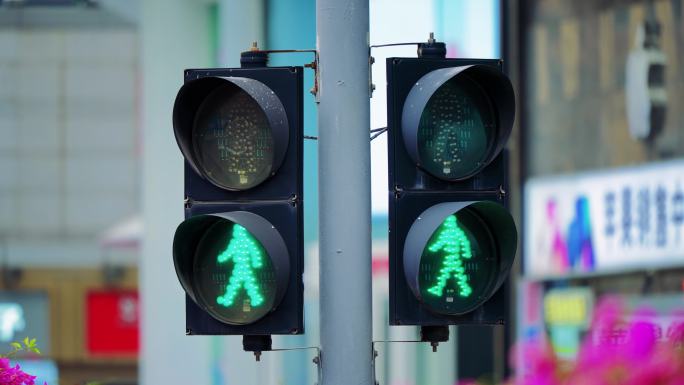 人行道上的红绿灯