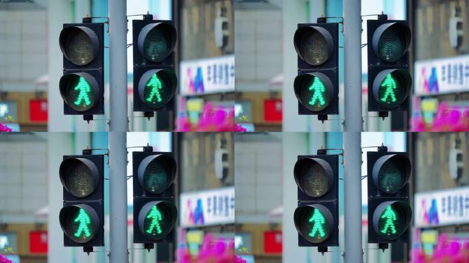 人行道上的红绿灯