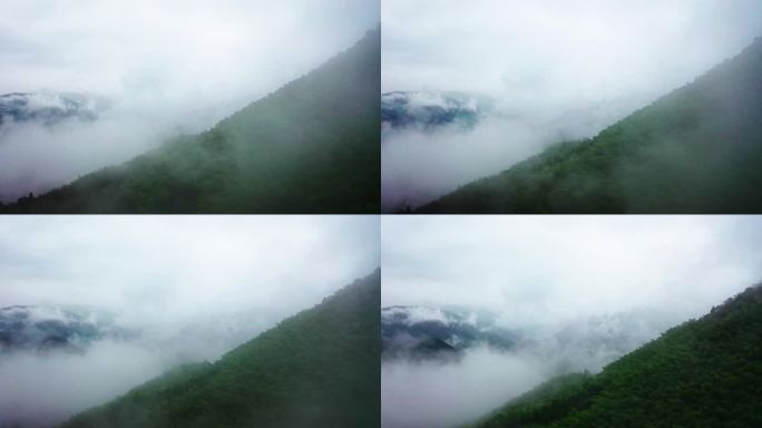 山间烟雾缭绕 雾 深山 意境 舒适感