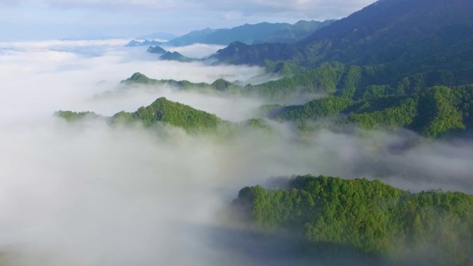 [可商用]航拍大气群山云海连绵片头片尾