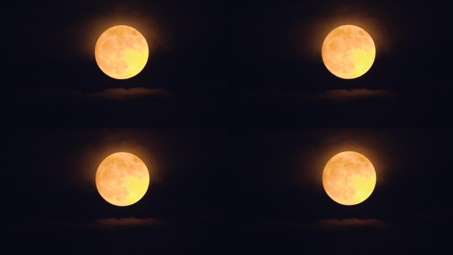 中秋月亮明月圆月思念家乡月景特写超级月亮