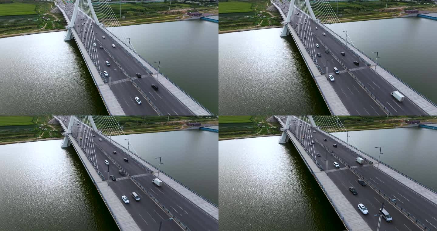 大同开源桥公路桥交通航拍