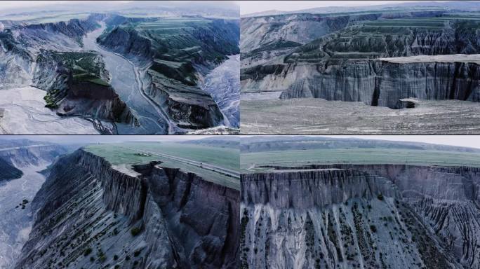 二段新疆安集海大峡谷4K航拍视频