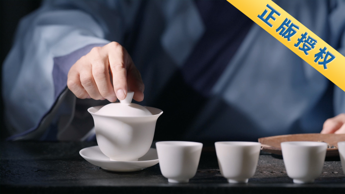茶古风泡茶沏茶喝茶古代文人墨客品茶茶文化