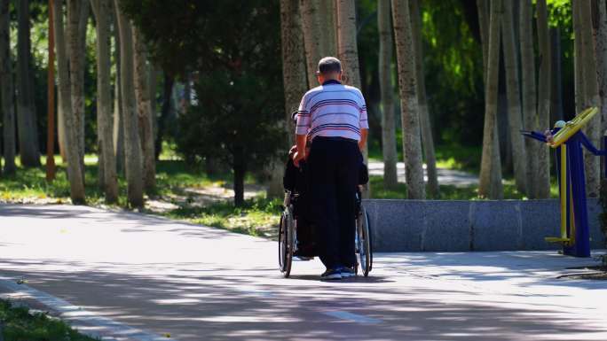 老人 晚年 生活 轮椅 升格 慢动作