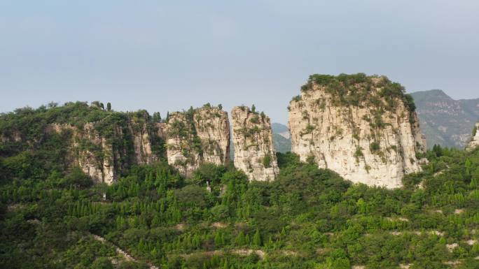 山东淄博涌泉齐长城景区风光