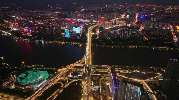 沈阳城市夜景通透4K航拍