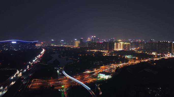 锦城湖环球中心夜景