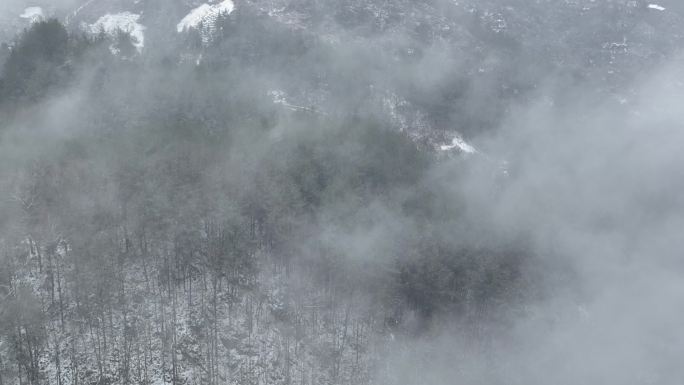 高山雪景航拍