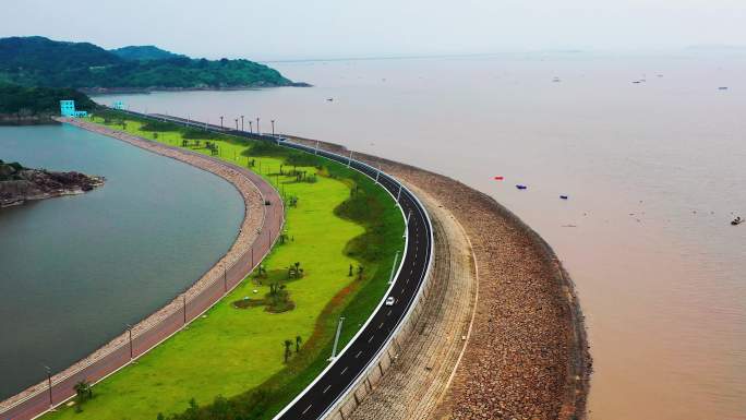 浙江头门港，白沙湾海滨公园，台州1号公路