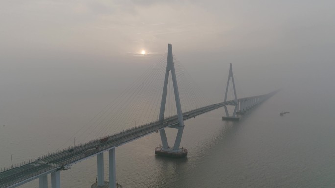 4K杭州湾跨海大桥日出