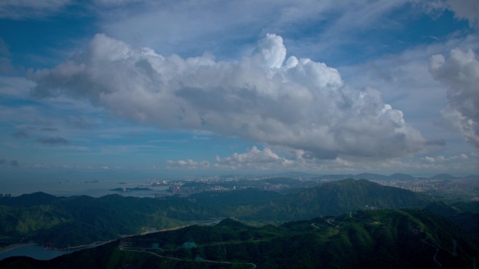 珠海城市风光延时/凤凰山中山大学天琴计划