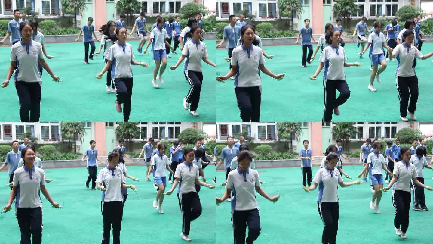 深圳 中小学 学校校园 体育课 跳绳
