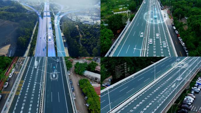 智慧汽车道路AE模板