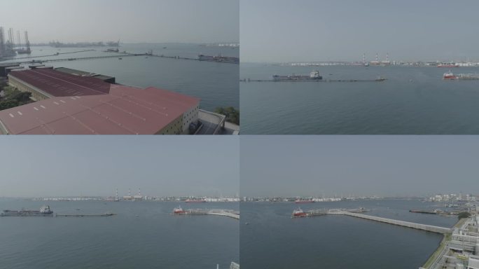 4K航拍新加坡港口