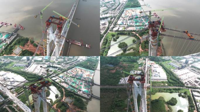 建设中的南京长江六桥