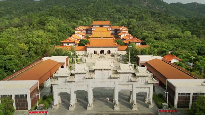 4k航拍珠海普陀寺