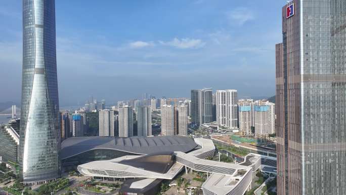 珠海中心大厦国际会展中心航拍