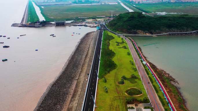 浙江头门港，白沙湾海滨公园，台州1号公路