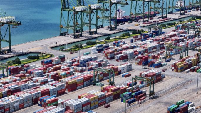 港口物流集装箱 海运码头贸易运输