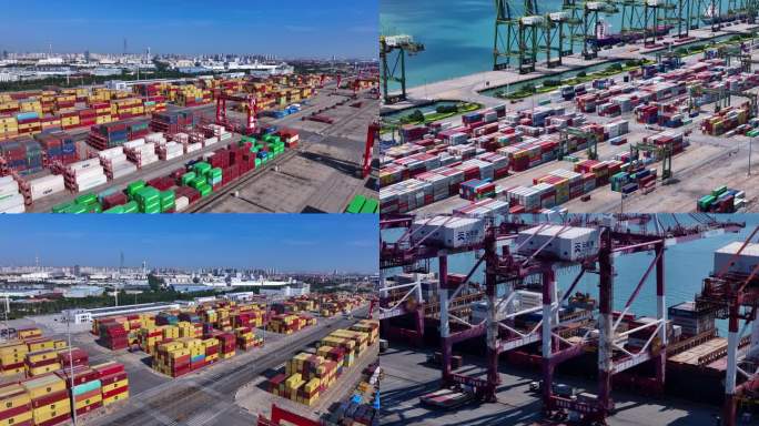 港口物流集装箱 海运码头贸易运输