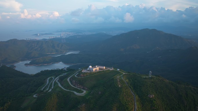 珠海城市风光延时/凤凰山中山大学天琴计划