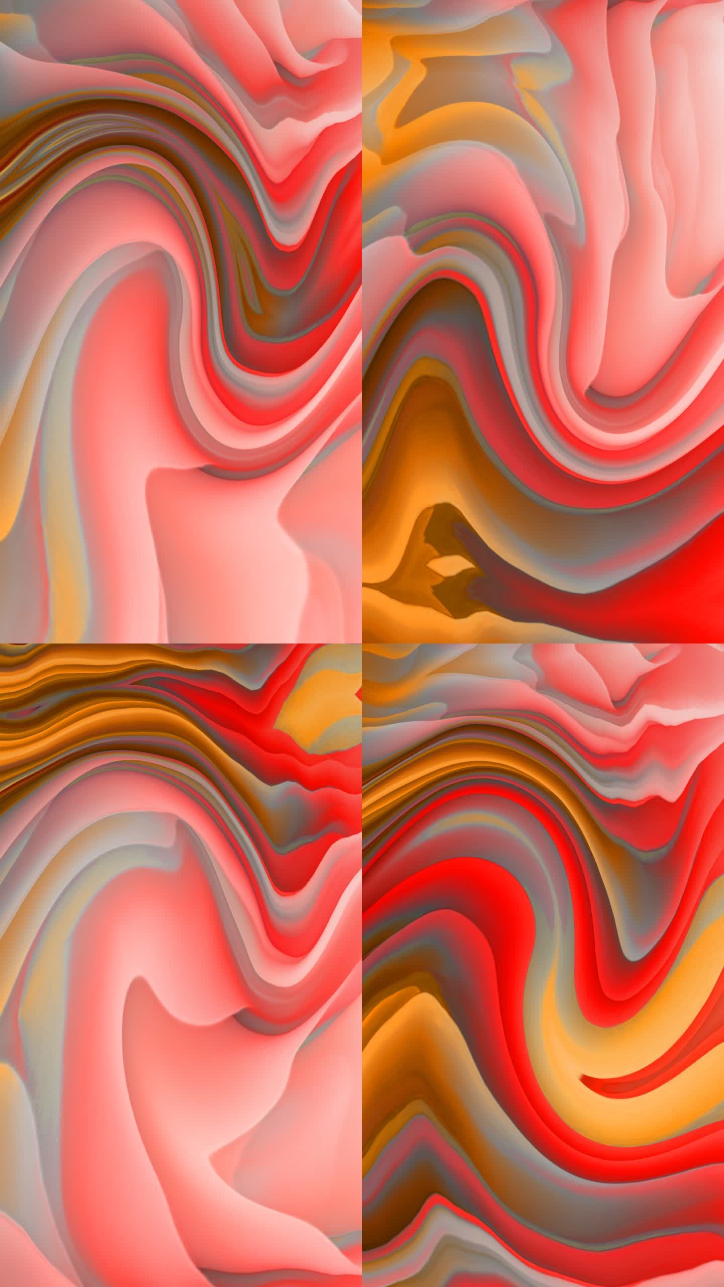 竖屏抽象艺术线条彩色流动创意流体背景15