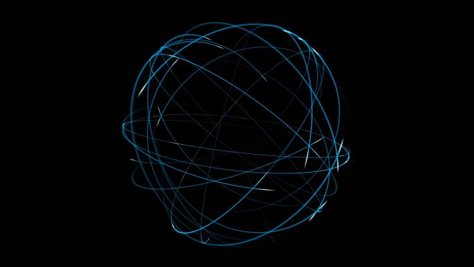 4K地球圆形连线Alpha通道元素