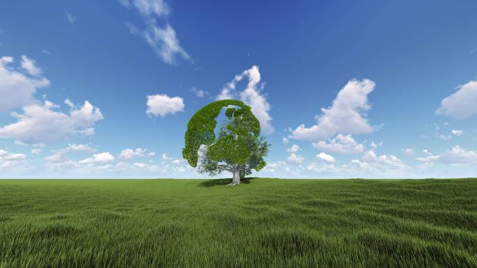 概念地球环保树