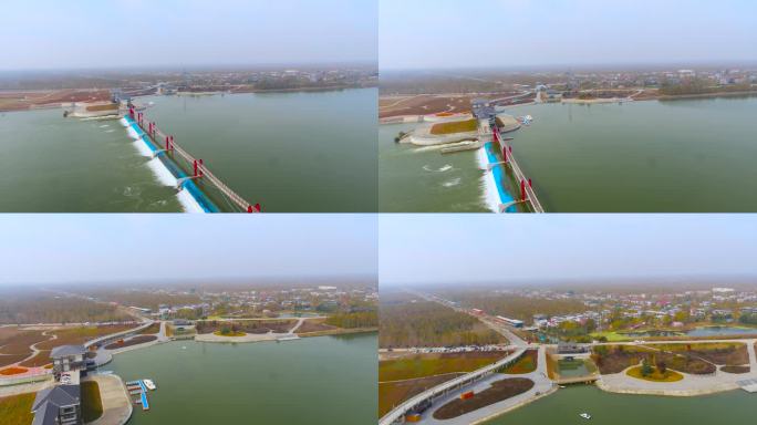 邳州银杏湖风景区、沂河步行桥