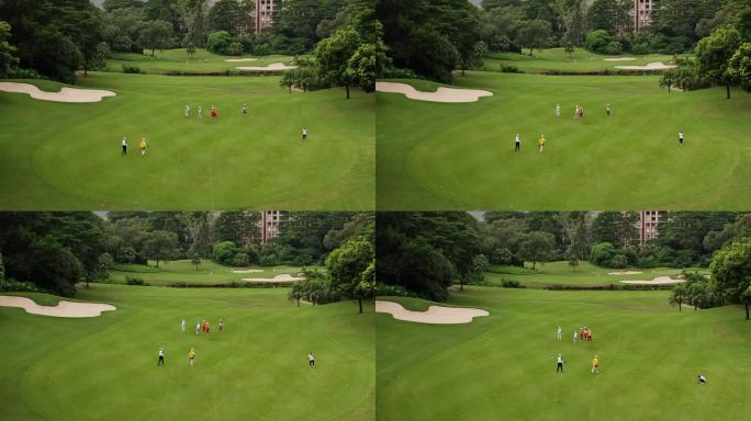 4K航拍深圳观澜湖高尔夫球场