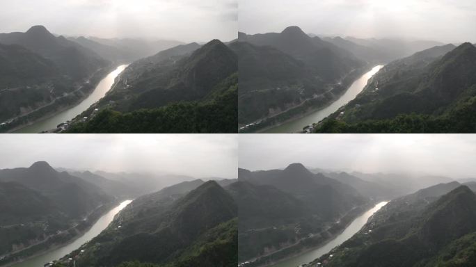 航拍汉江源头