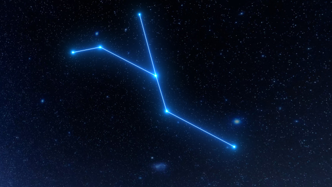 4K星座巨蟹座光点连线