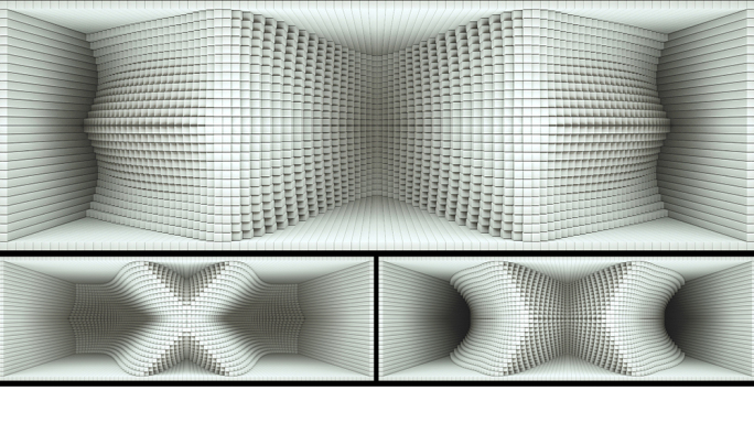 【裸眼3D】白色方块墙体艺术立体空间矩阵