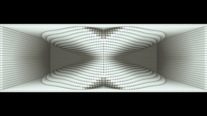 【裸眼3D】白色方块墙体艺术立体空间矩阵