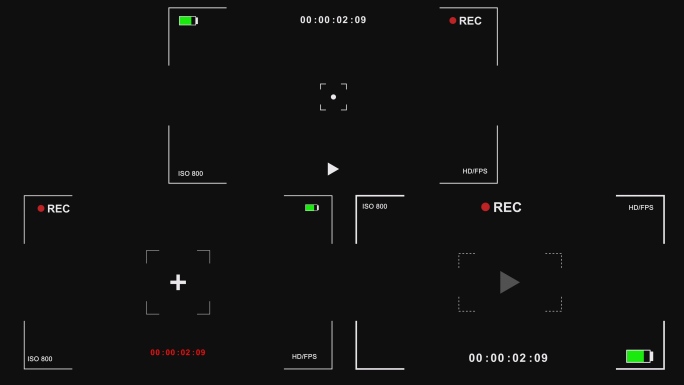 多款 4K取景框素材带通道+ae工程