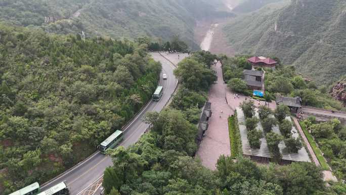 河南焦作修武风景名胜云台山红石峡景区航拍