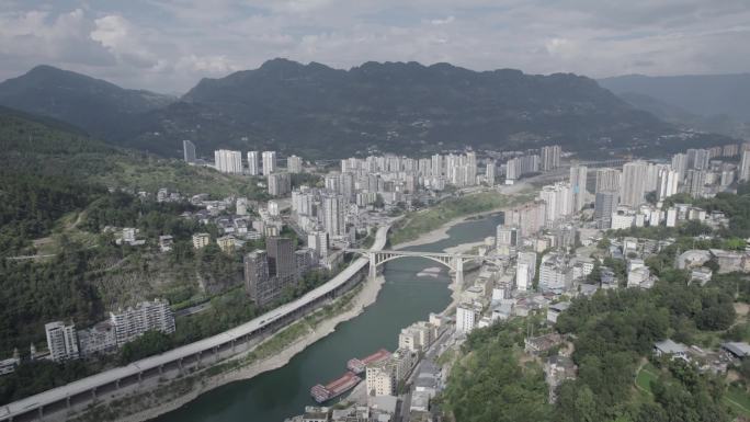 武隆区晴天大全景航拍